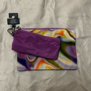 wild fable Purple and Multicolor Swirl Double Pouch Set